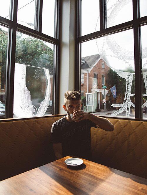 Introvert at coffee shop